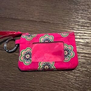 Vera Bradley ID case with key ring